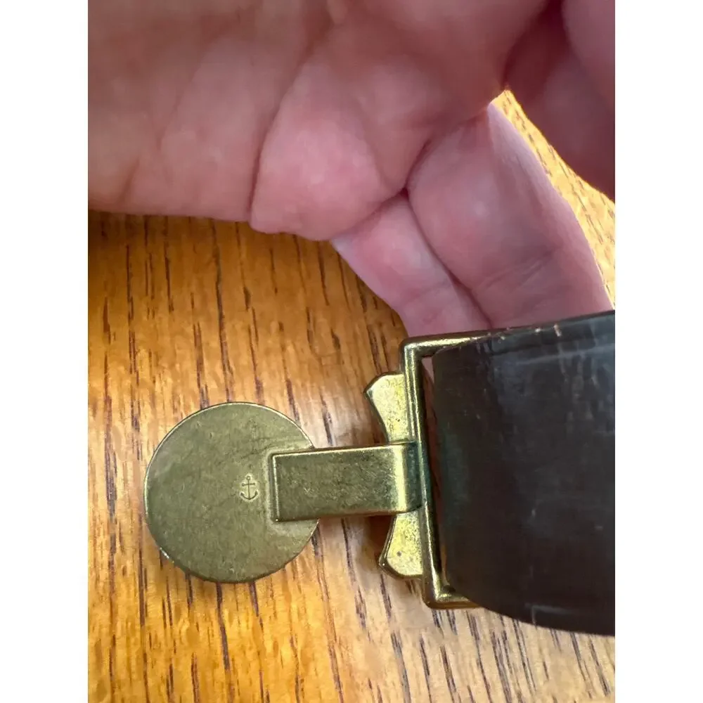 1960s Vintage Boy Scouts of America Leather Belt Brass Be Prepared Buckle 36
